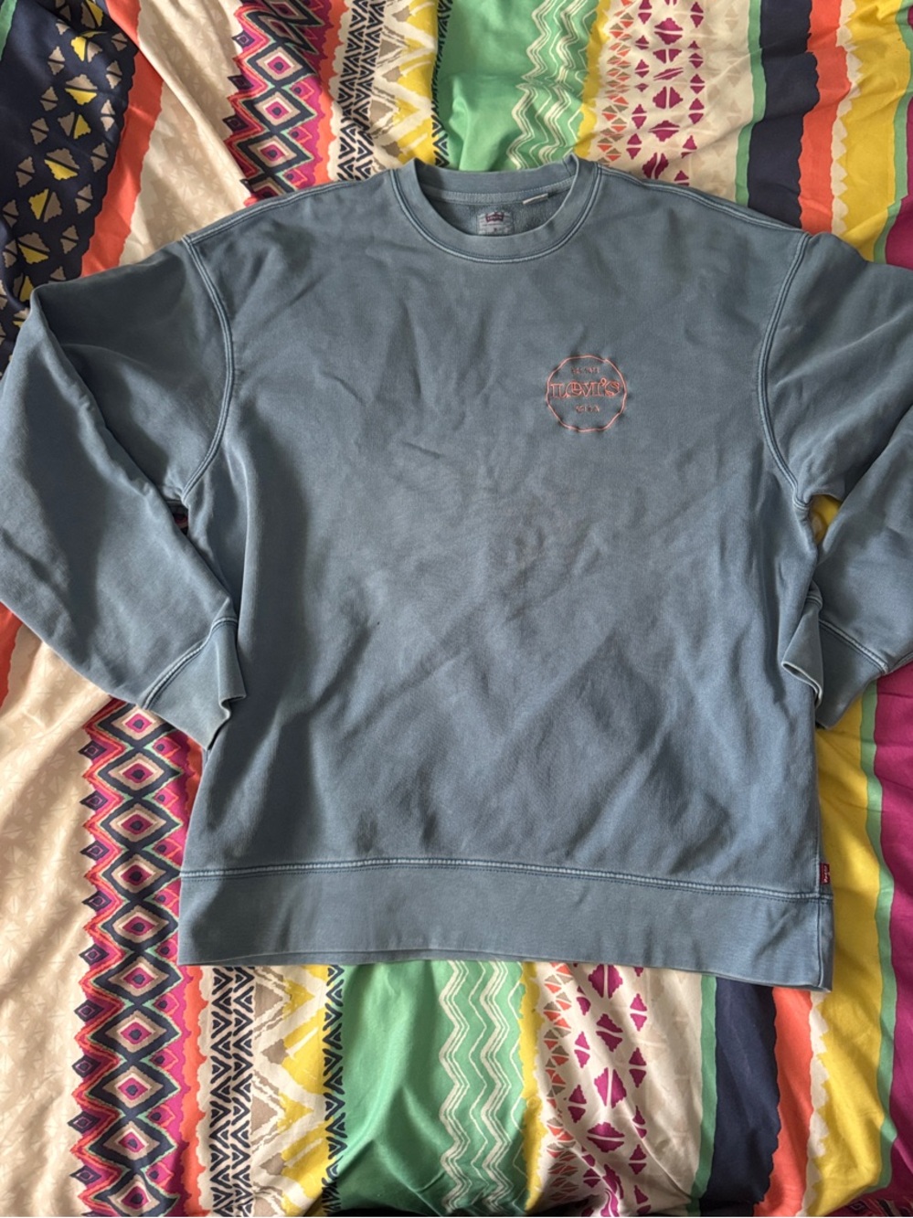 Levi's Light Blue Crewneck Sweatshirt with Small Chest Logo